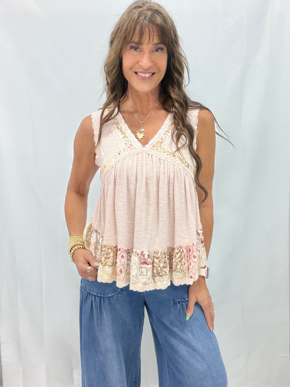 POL Bright Blooms Sleeveless Top In 2 Colors