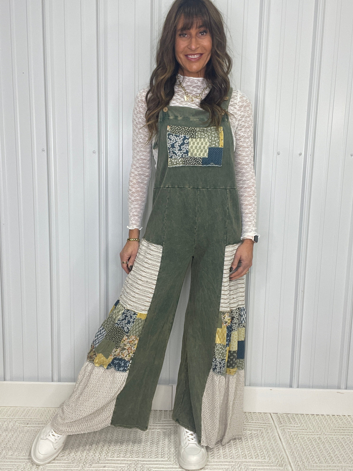 Meadow Mosaic Patchwork Jumpsuit in 2 Colors *Final Sale*
