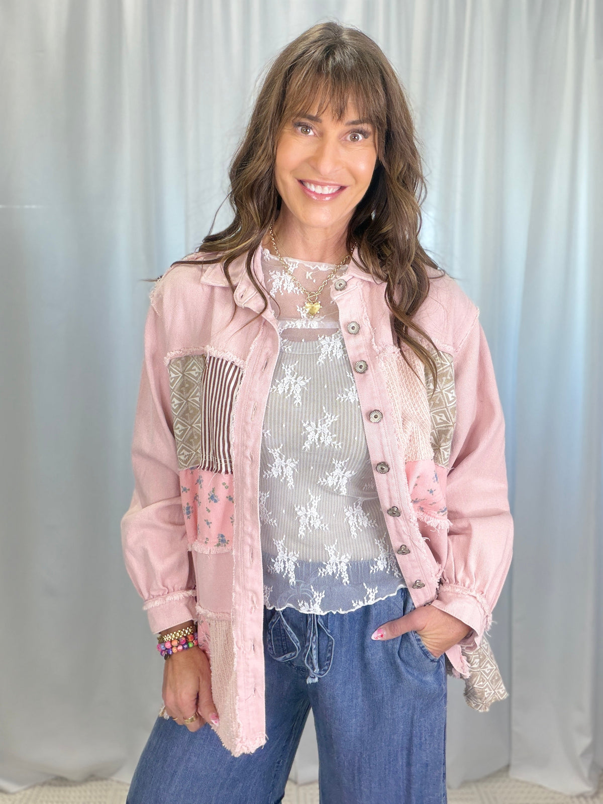 POL The Time Is Now Mixed Print Shirt Jacket In 5 Colors *Final Sale*