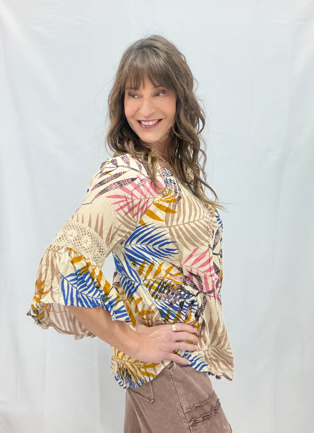 Autumn Palm Top *Final Sale*