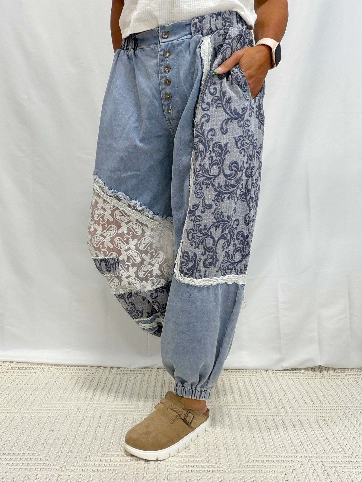 POL You Make Me Forget Crochet Accent Bottoms In 2 Colors
