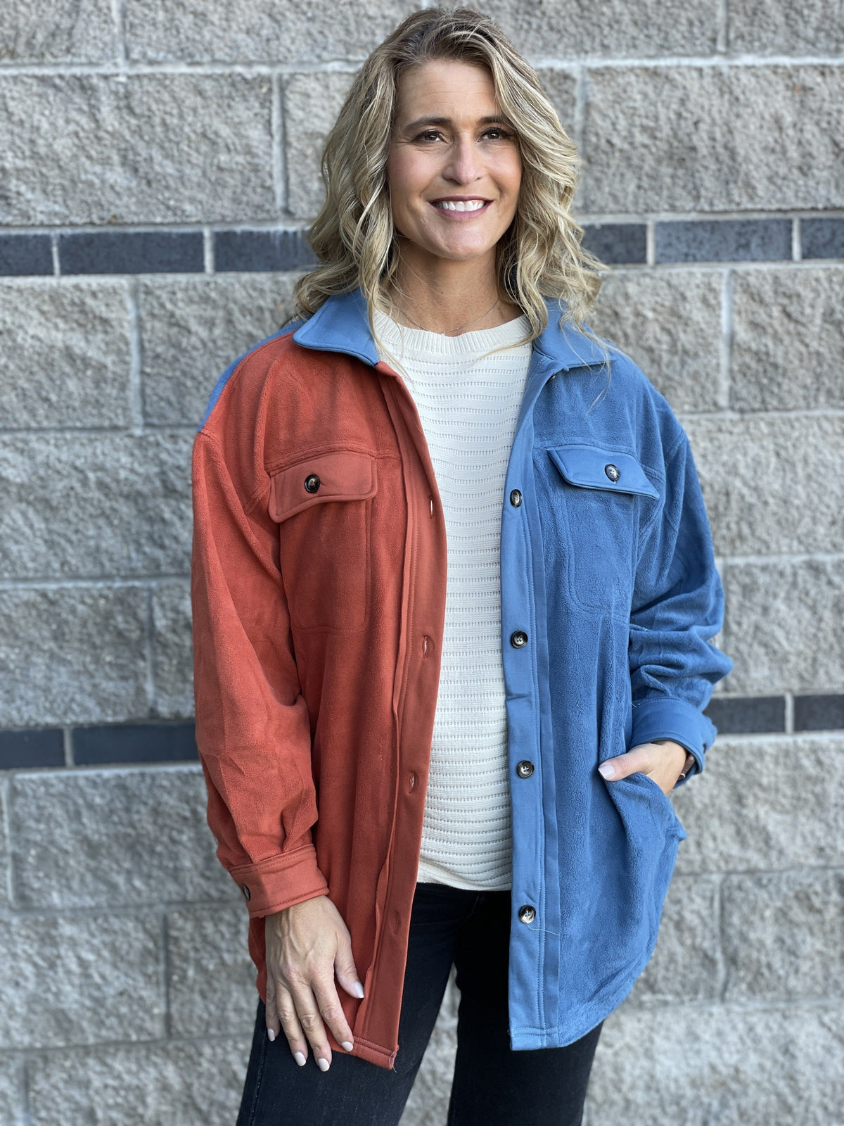 Oversized Split Personality Shirt Jacket *Final Sale*