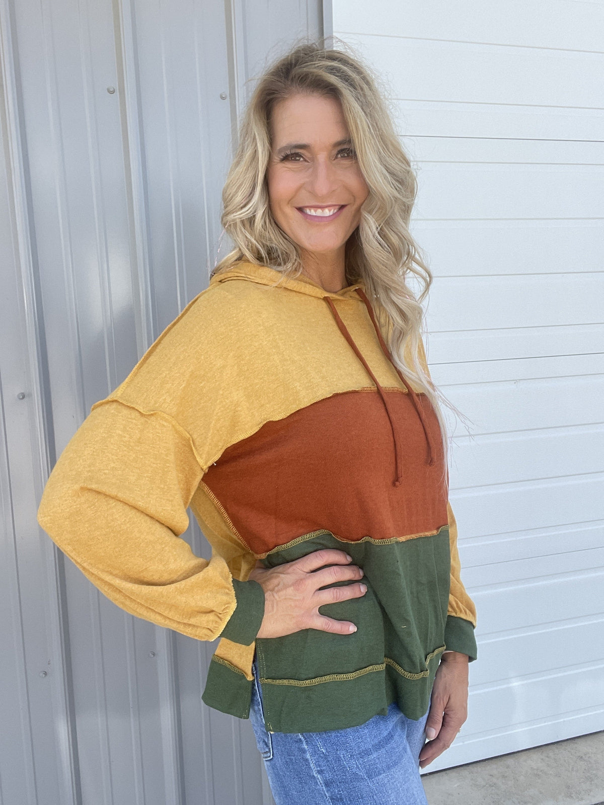 Layered Sunset Stretch Hoodie *Final Sale*
