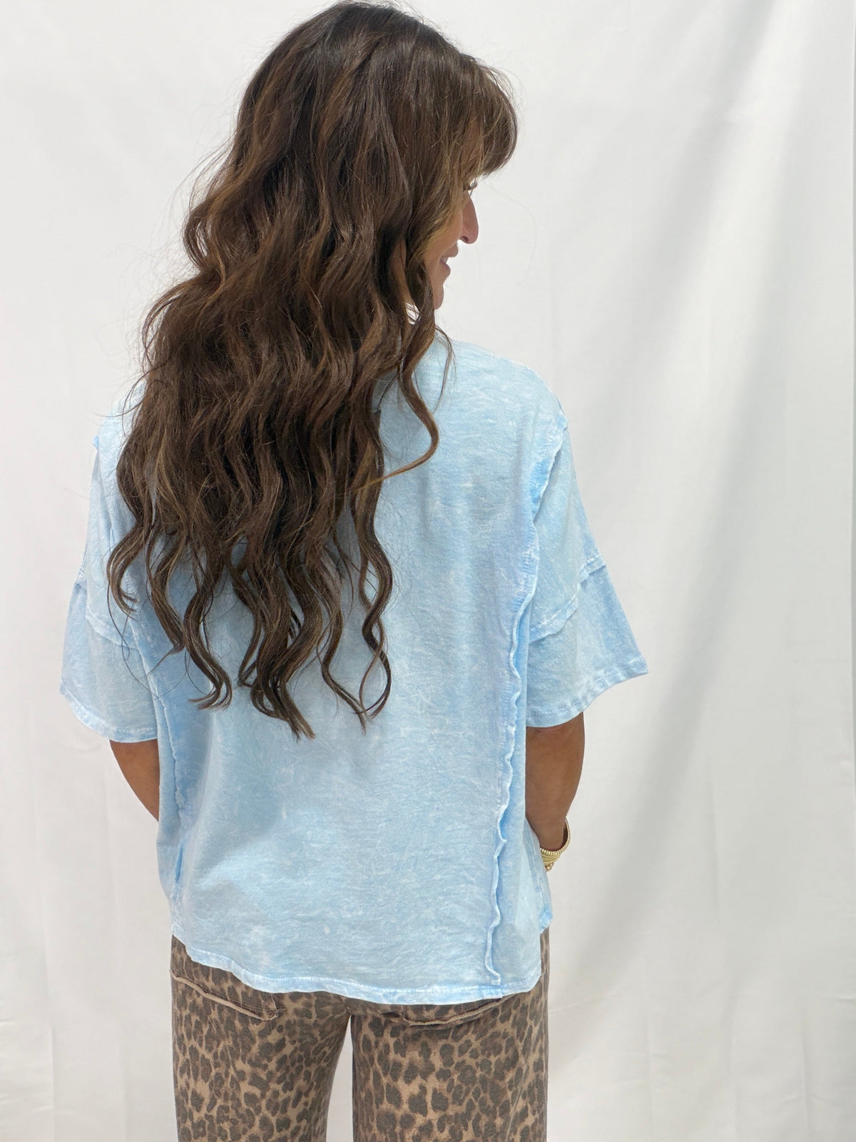 Wild Star Leopard Patch Tee In 5 Colors