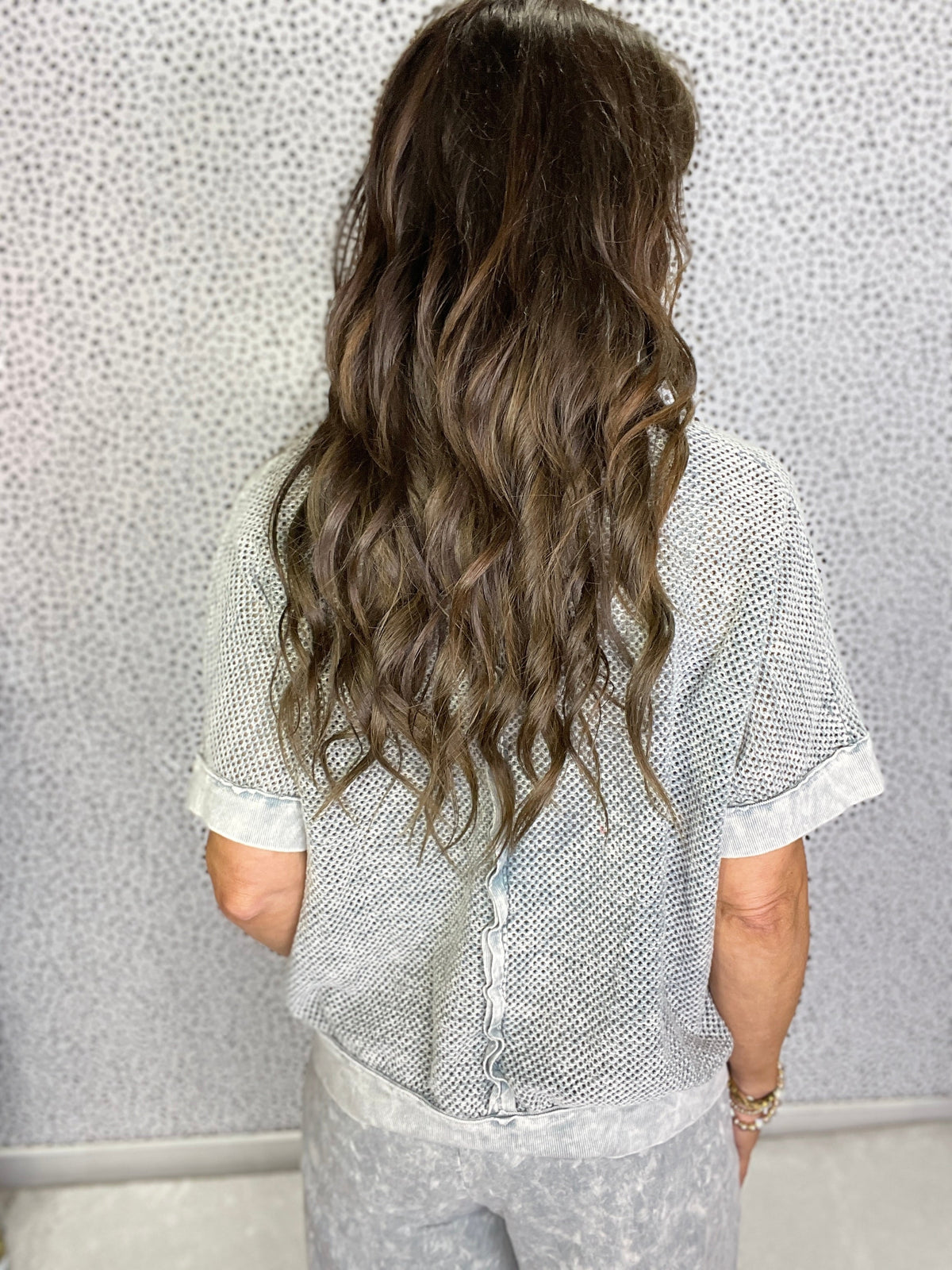 Forever Fun Star Patch Mesh Top In 5 Colors