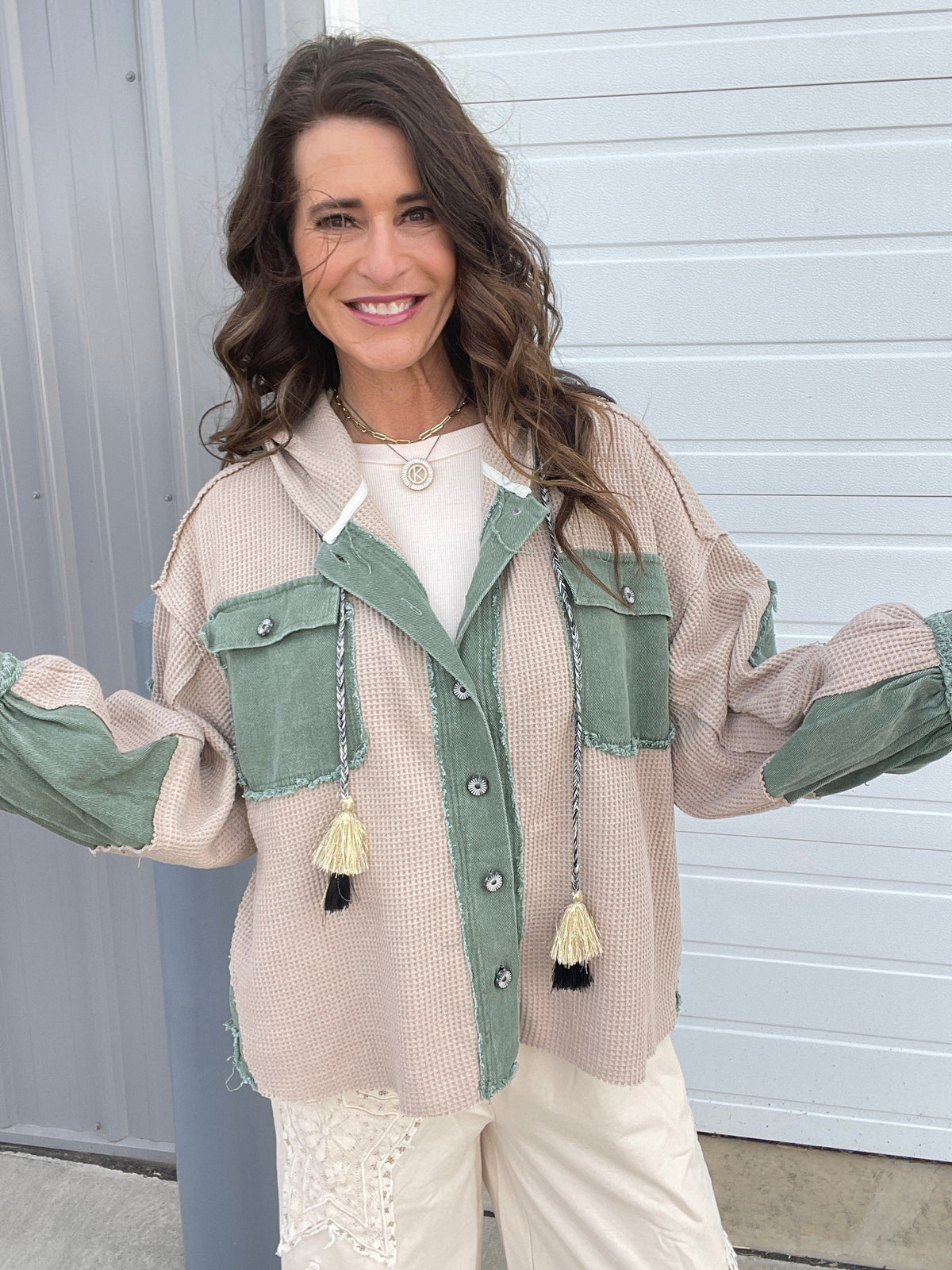 POL My Way To You Button Up Hooded Top In 2 Colors *Final Sale*