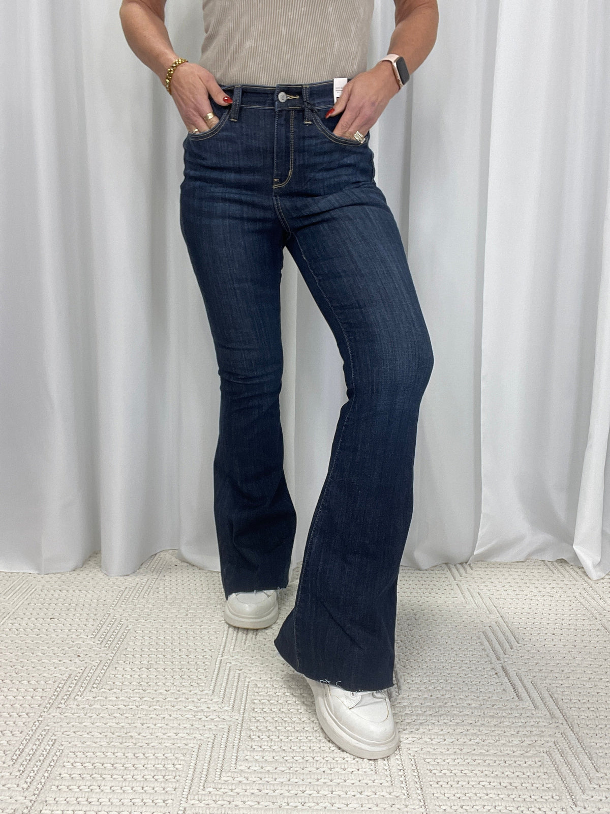 Judy Blue Jeanna High Rise Raw Hem Flare 343 *Final Sale*