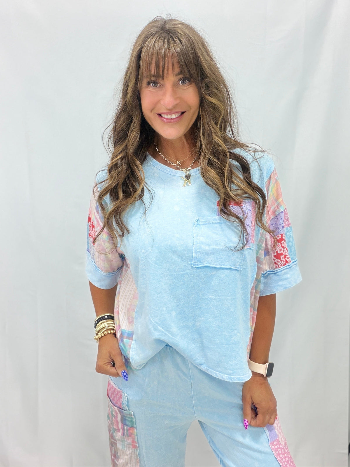 Soft Blooms Half Sleeve Top In 4 Colors