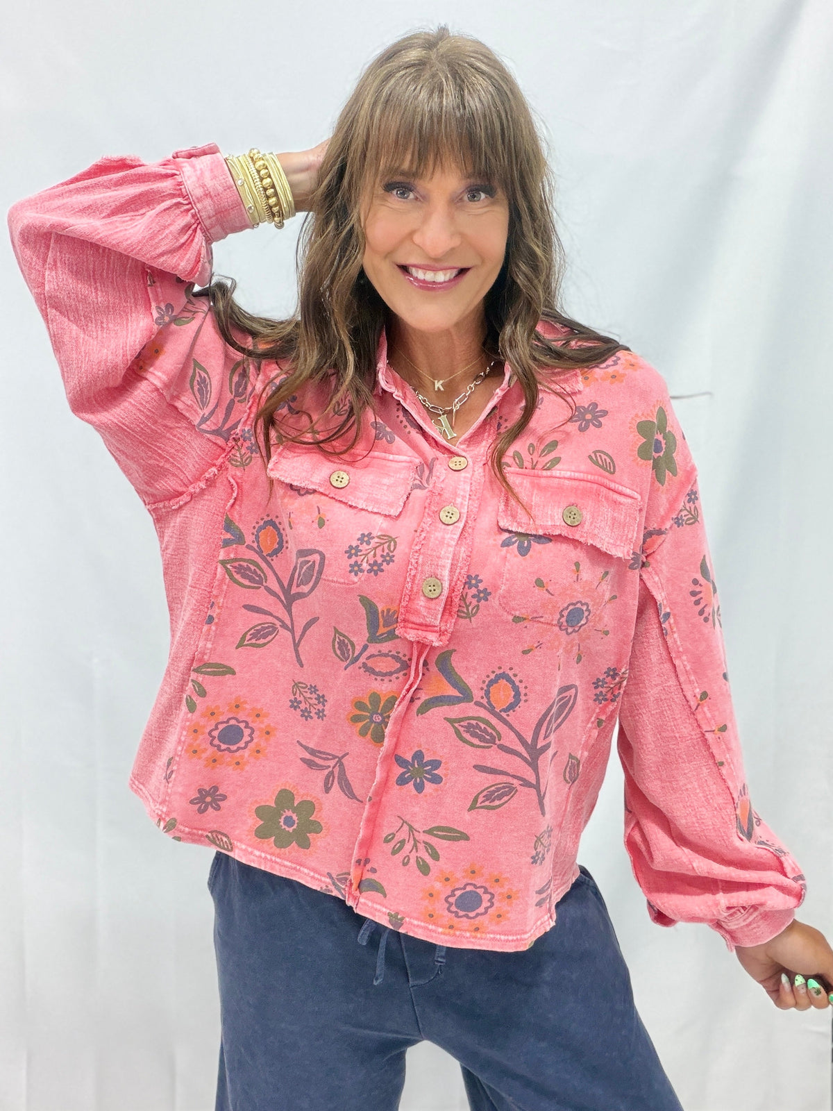 Wildflower Whisper Mineral Wash Top In 6 Colors