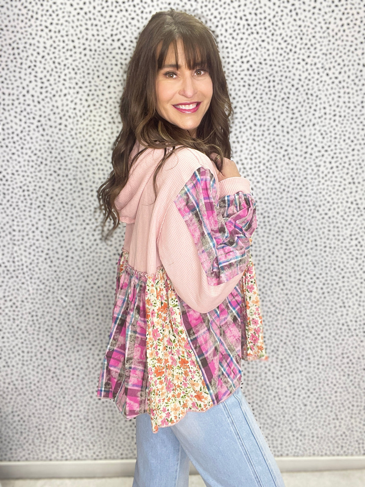 Pol Love And Beauty Long Sleeve Zip Up Shirt Jacket In 3 Colors