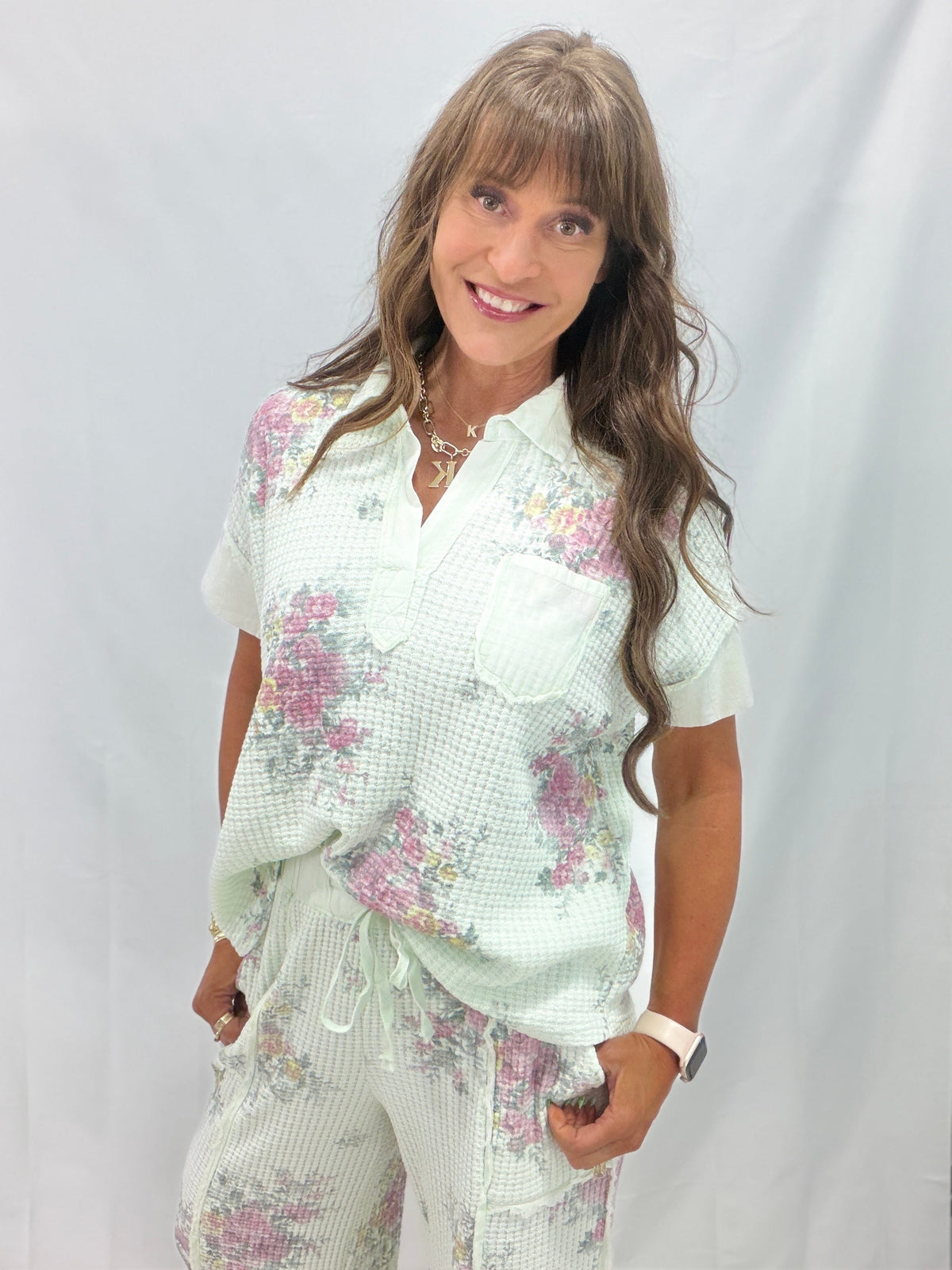 Soft Bloom Waffle Knit Top in 2 Colors