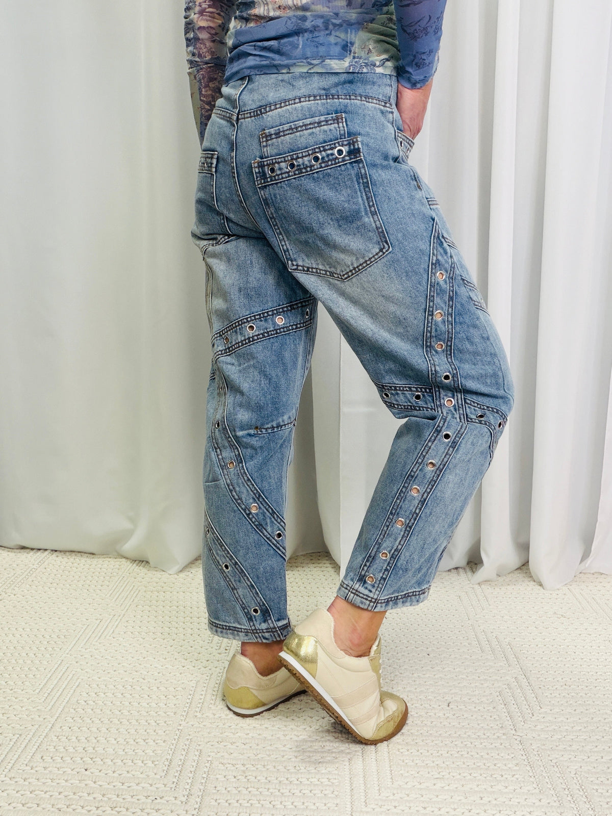 Oli & Hali Lifetime Love Barrel Pants In Denim