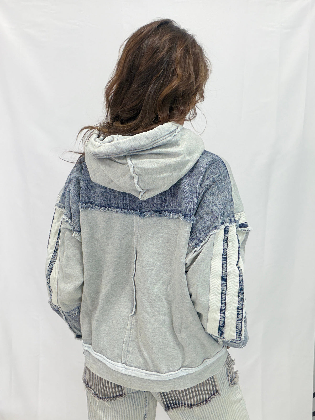Oli & Hali Denim Edge Hoodie in 2 Colors