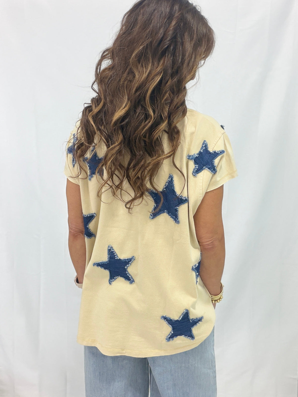 Starlight Patch Short Sleeve Tee In Natural