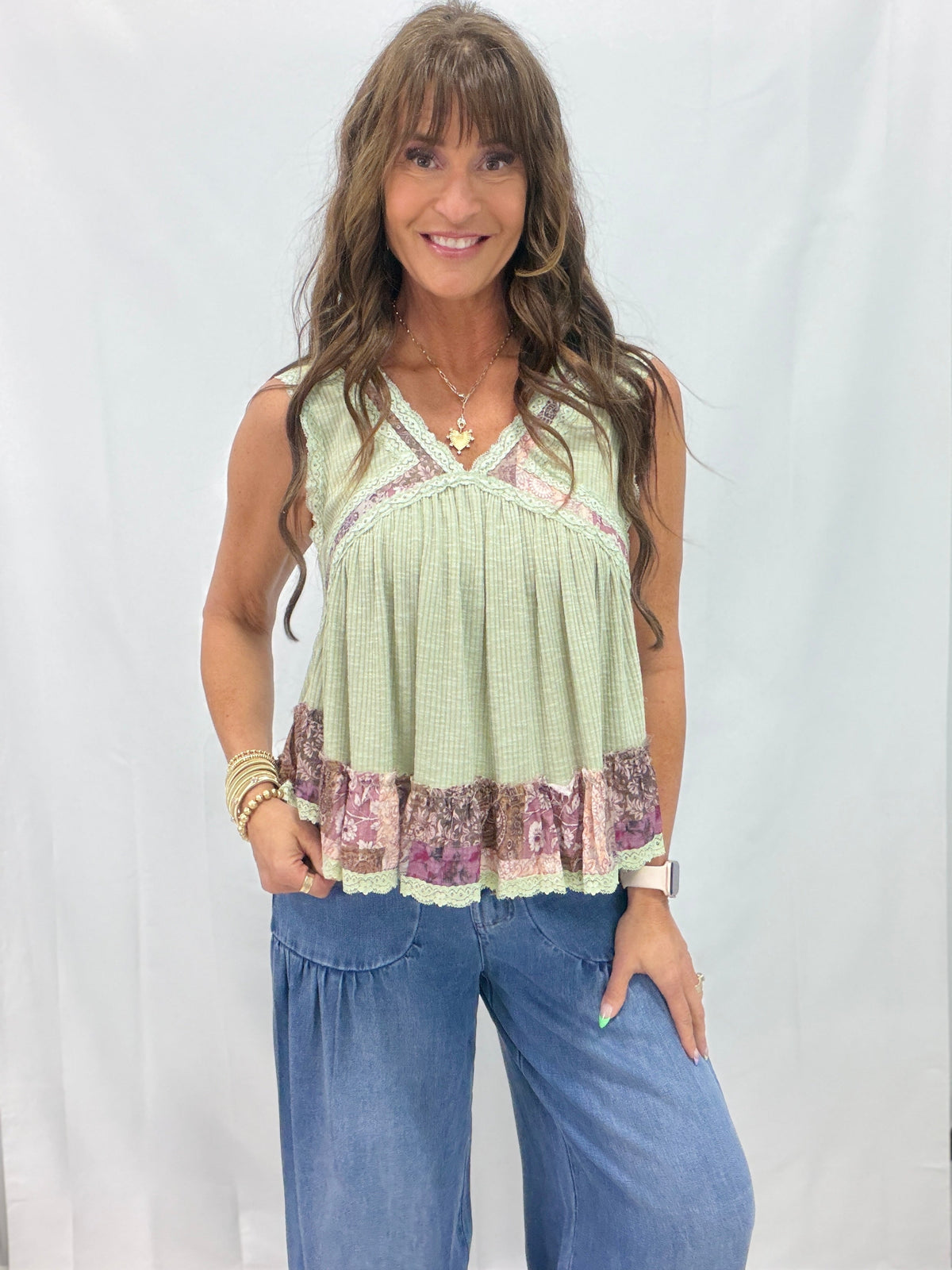 POL Bright Blooms Sleeveless Top In 2 Colors