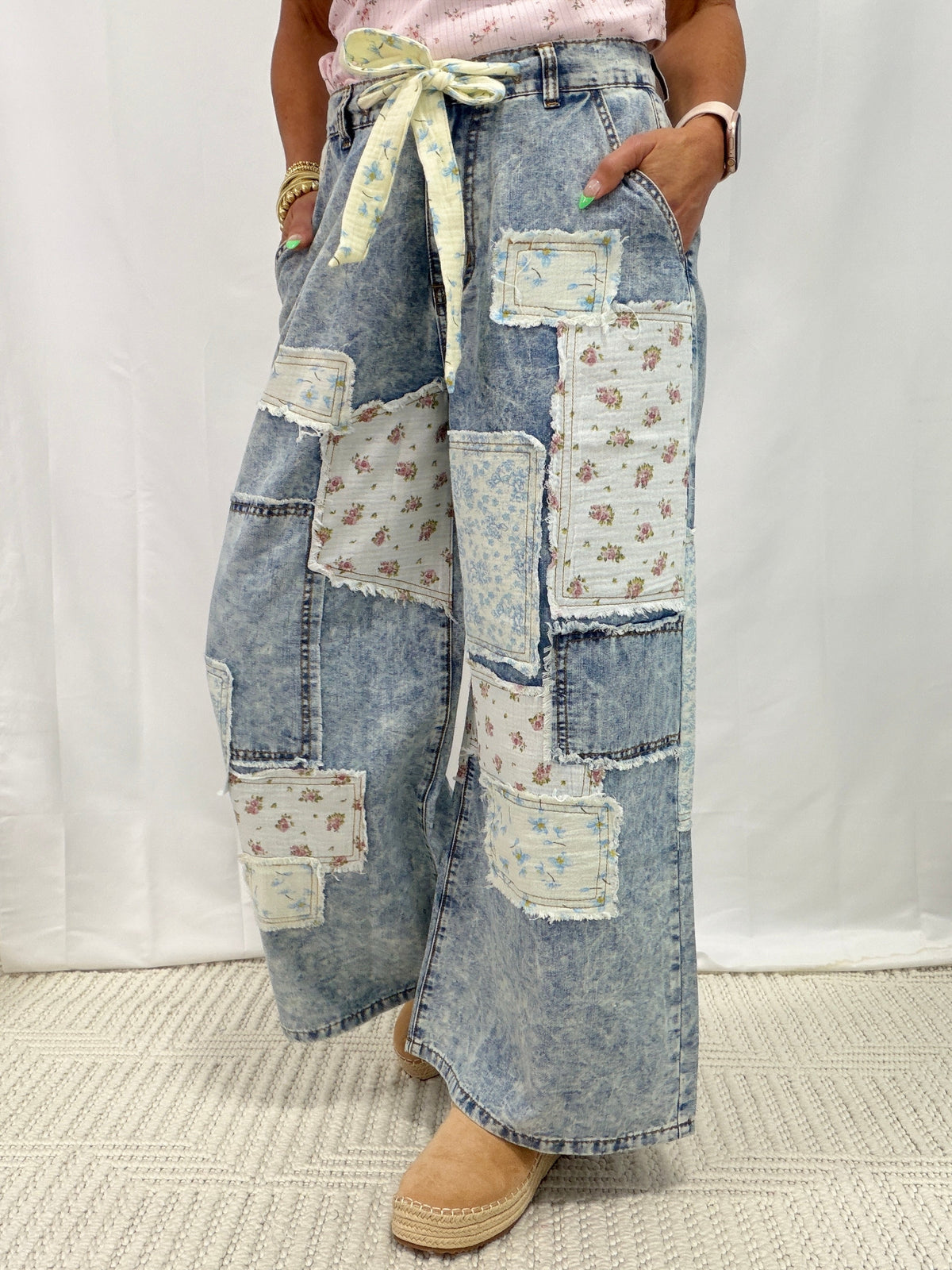 POL Graceful Beauty Straight Fit Pants In Denim