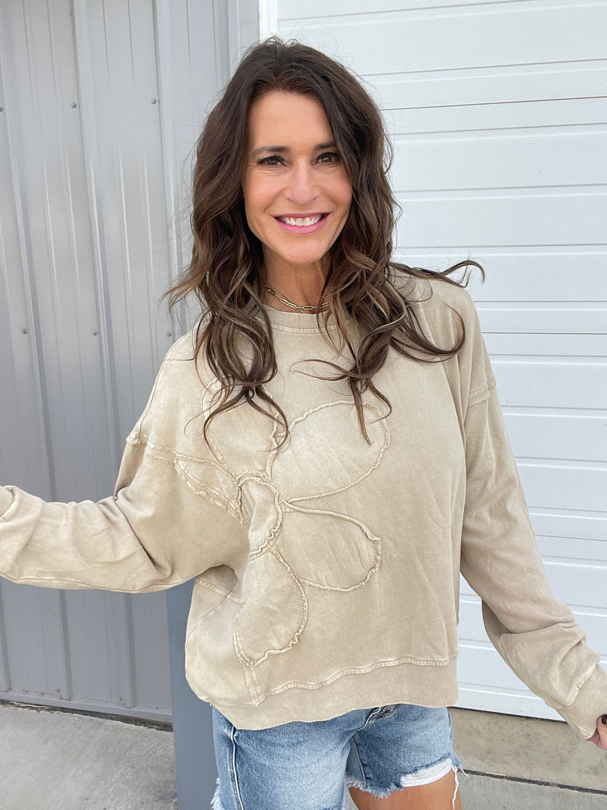 Petal Power Terry Knit Pullover Top In 15 Colors