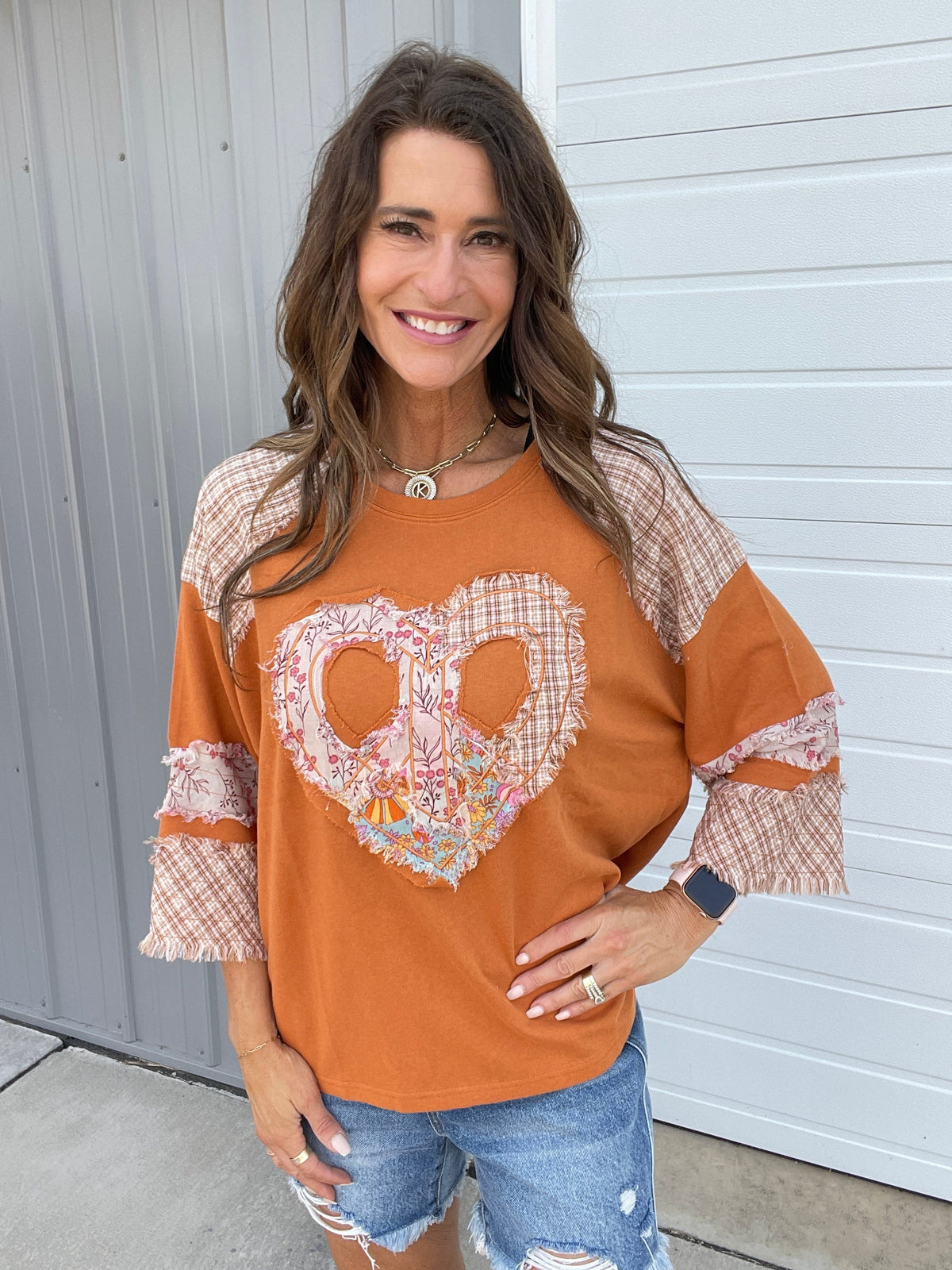 Heart To Heart Cotton Terry Pullover In 4 Colors: Camel, Sage, Crimson, Oatmeal *Final Sale*