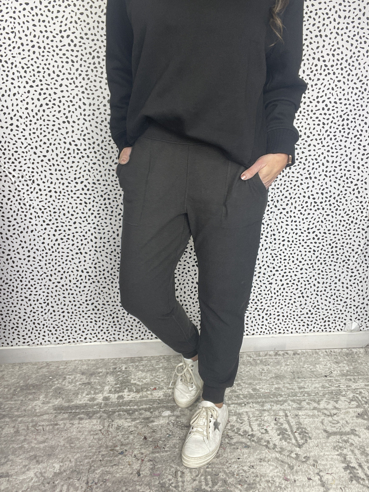 Luxi Rib Brushed Full Length Jogger Pant