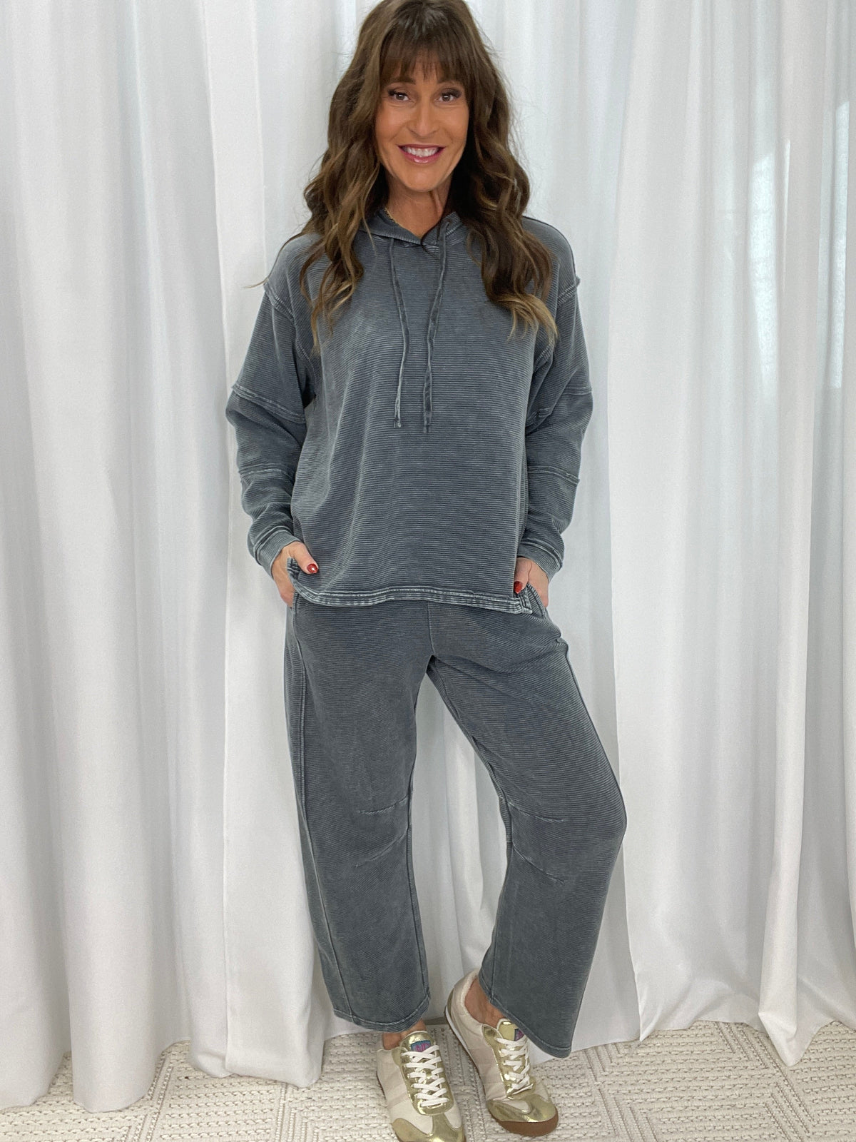 Circled Up Terry Hoodie Pullover In 2 Colors *Final Sale*