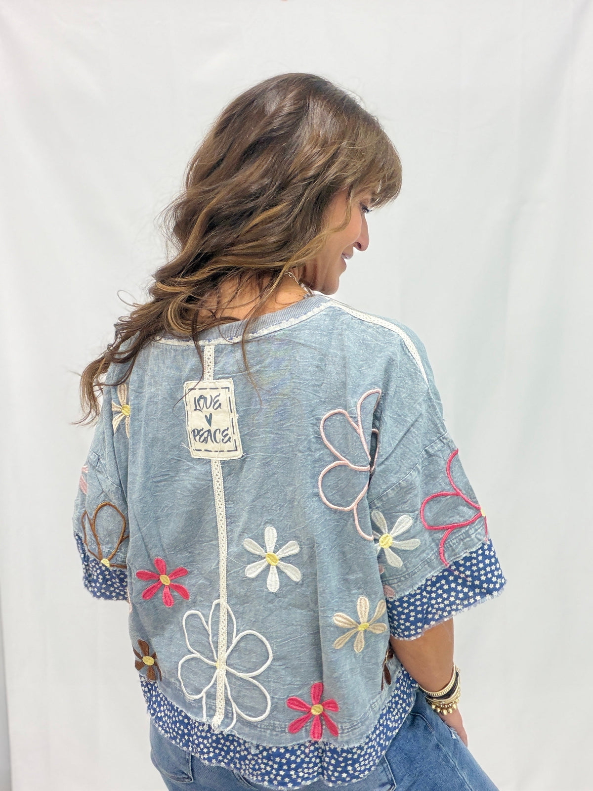 Oli & Hali Cozy Haven Embroidery Top In 2 Colors