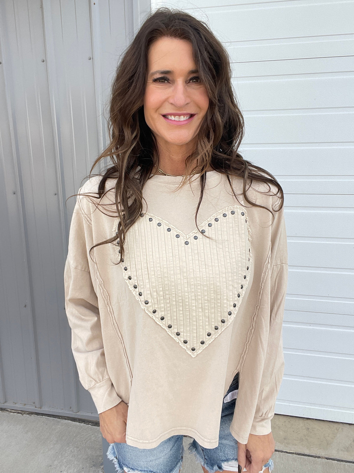 Heart's Desire Terry Pullover Top In 3 Colors: Camel, Ecru, Mauve, *Final Sale*
