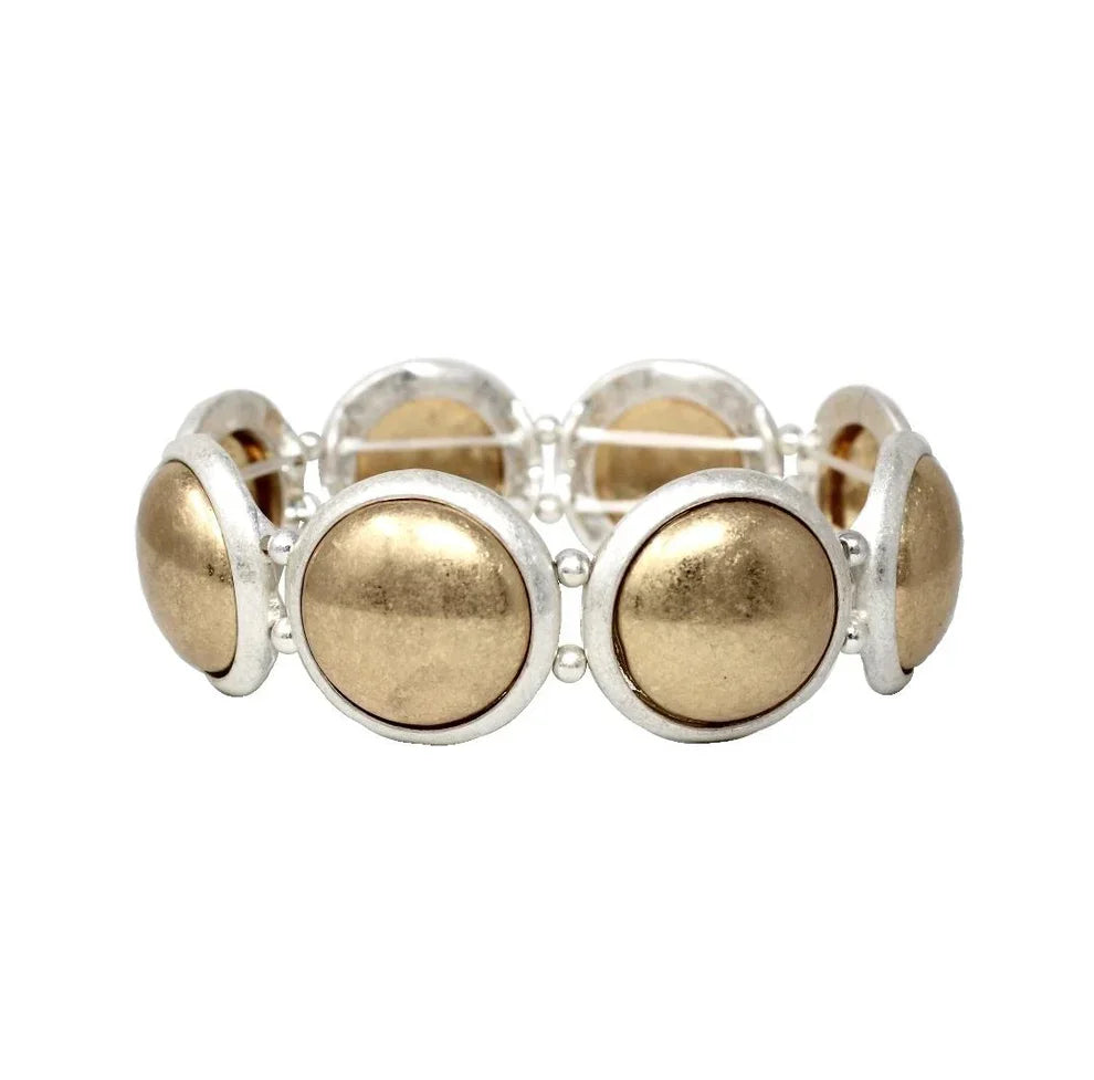 Combination Of Words Circle Stretch Bracelet In 2 Colors *Final Sale*