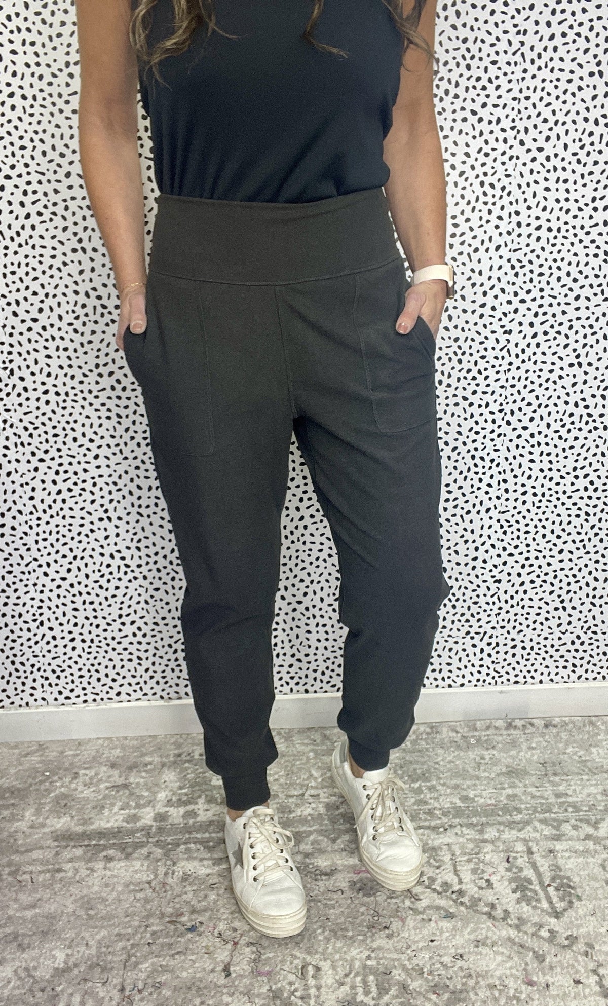 Luxi Rib Brushed Full Length Jogger Pant