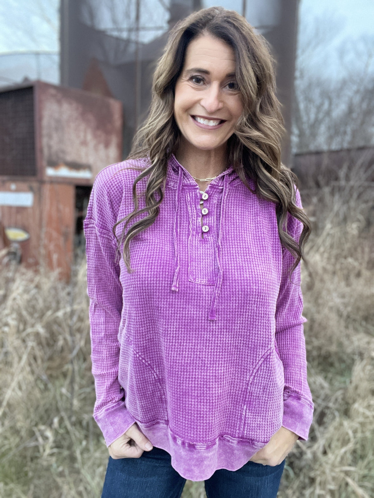 Everyday Is A Great Day Frosted Baby Waffle Knit Hoodie in 5 Colors *Final Sale*