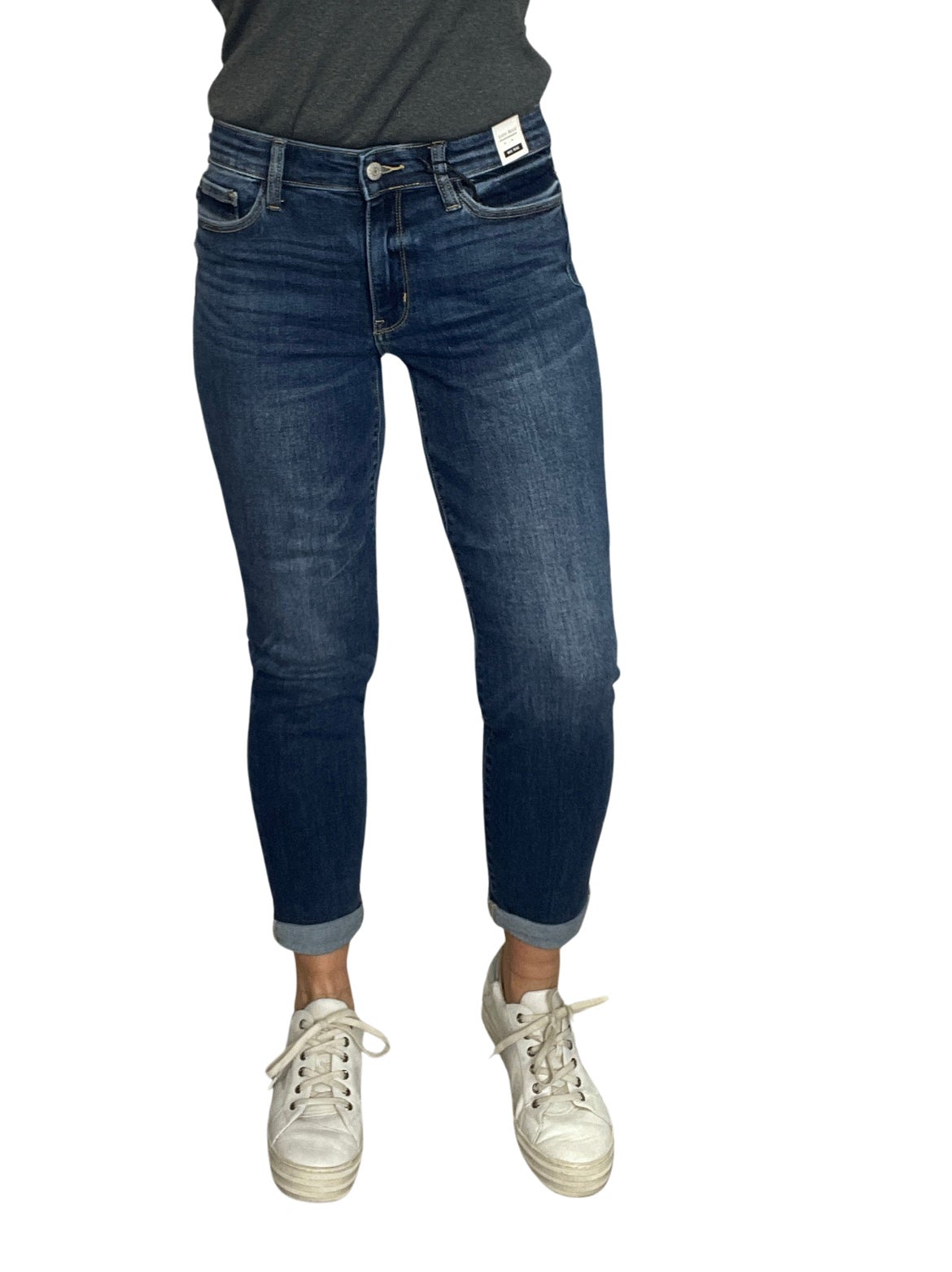 Judy Blue Lindie Midrise Cuffed Boyfriend Jeans - duplicate