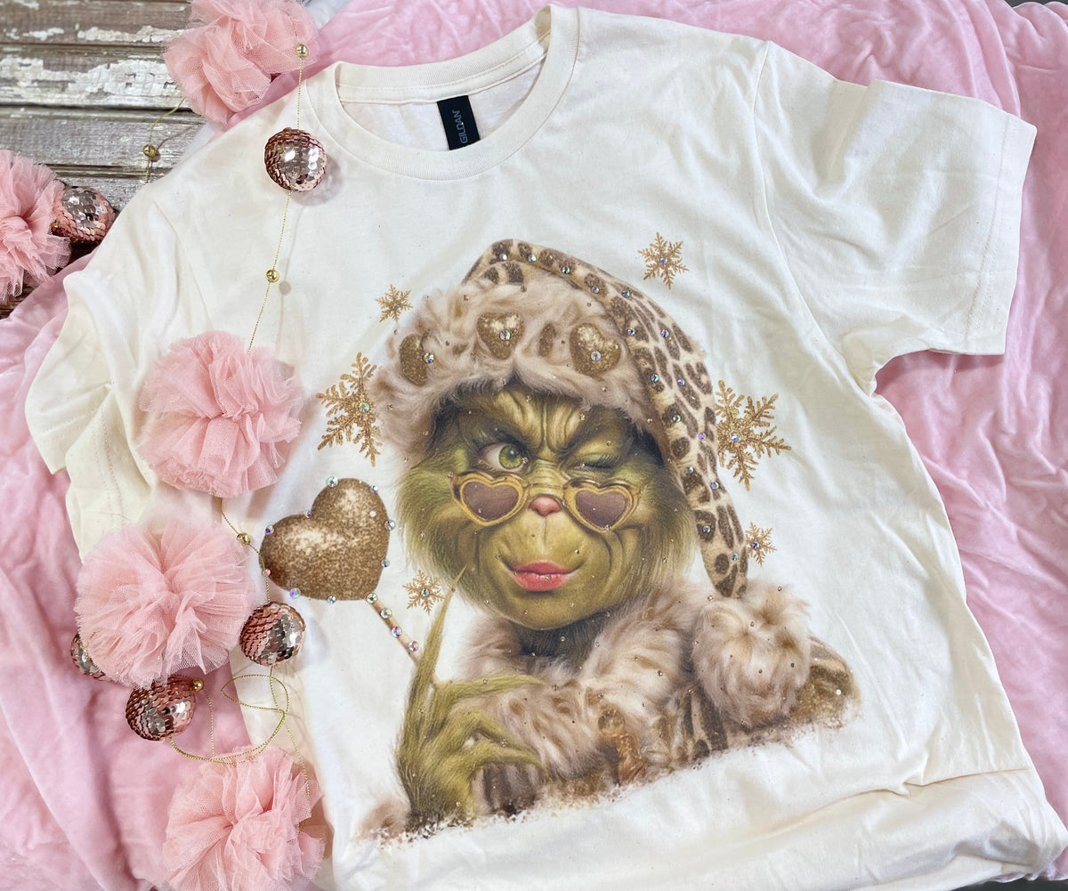 Golden Grinch Bling Tee