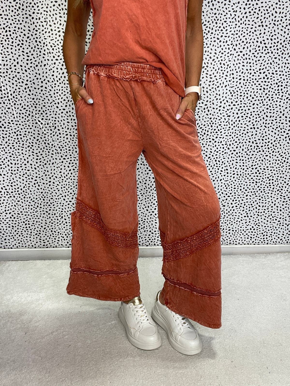 Step On Out Mineral Washed Wide Leg Pants In 3 Colors *Final Sale*