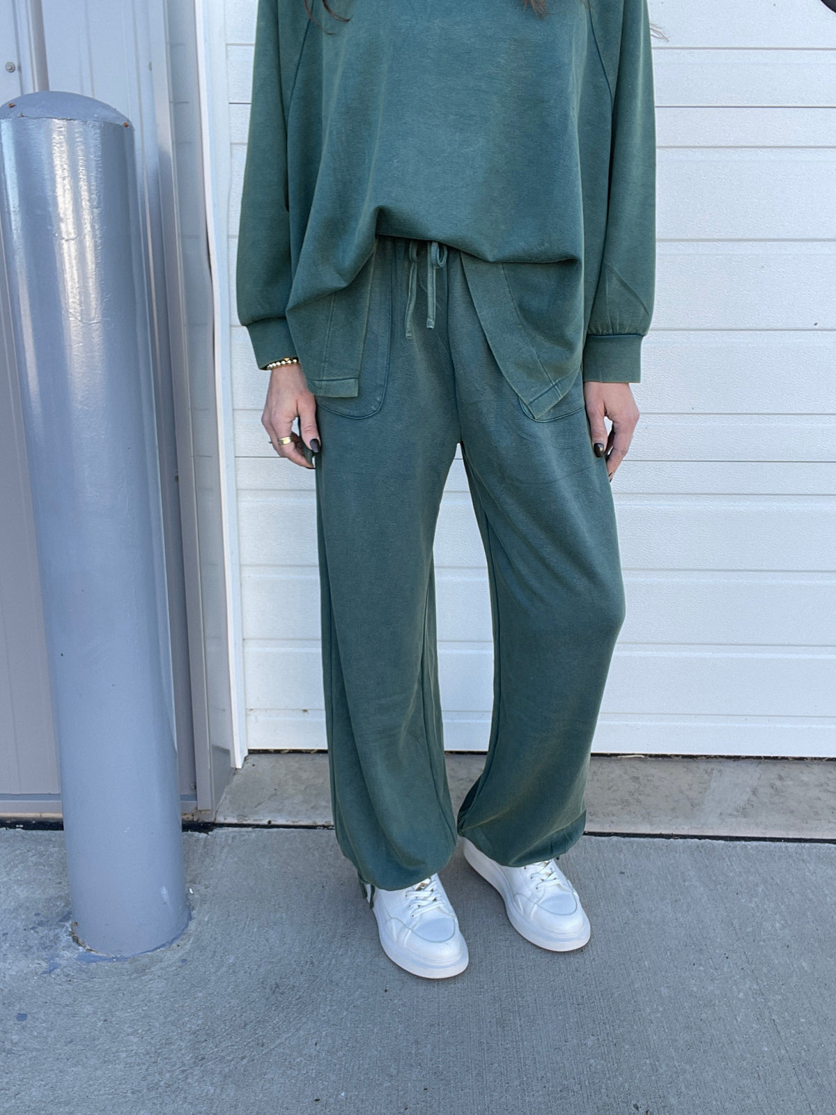 Going Now Mineral Washed Pants In 3 Colors *Final Sale*