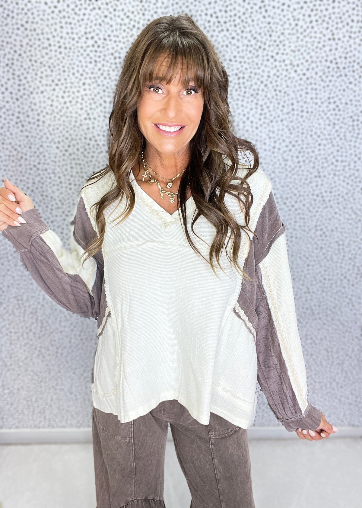 POL Here For Anything Balloon Sleeve Top In 2 Colors *Final Sale*