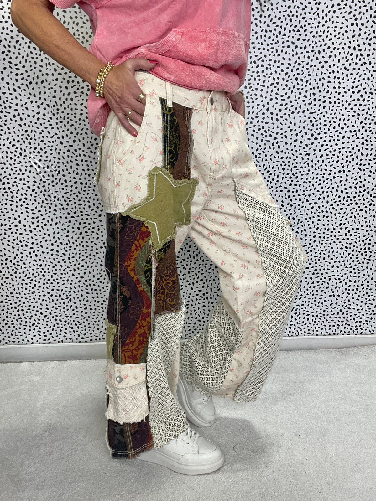 POL Planning Ahead Relaxed Fit Printed Twill Pants In Multi Pattern in 2 Colors *Final Sale*