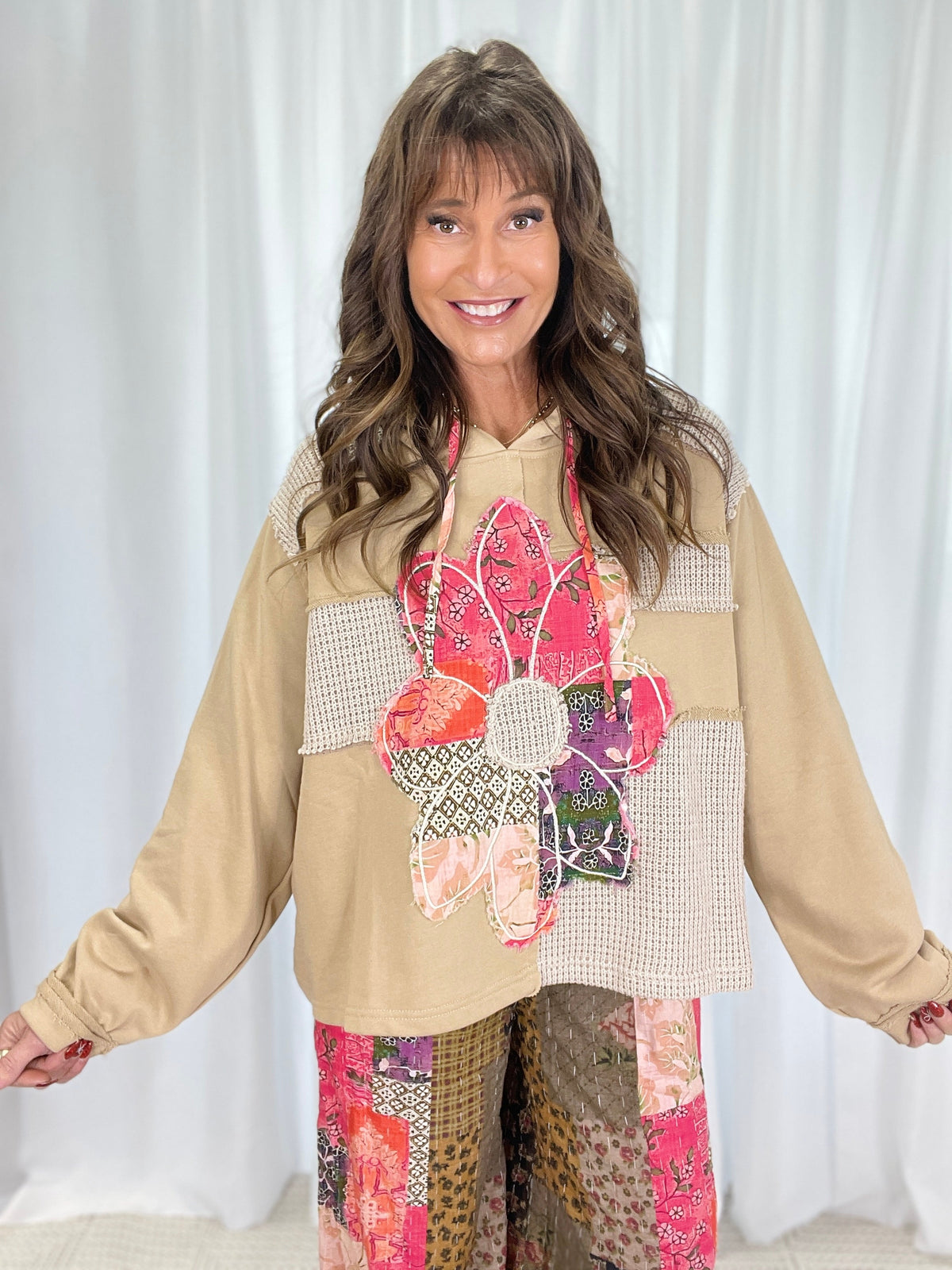 POL Sweet Escape Flower Patch Hoodie In 2 Colors *Final Sale*