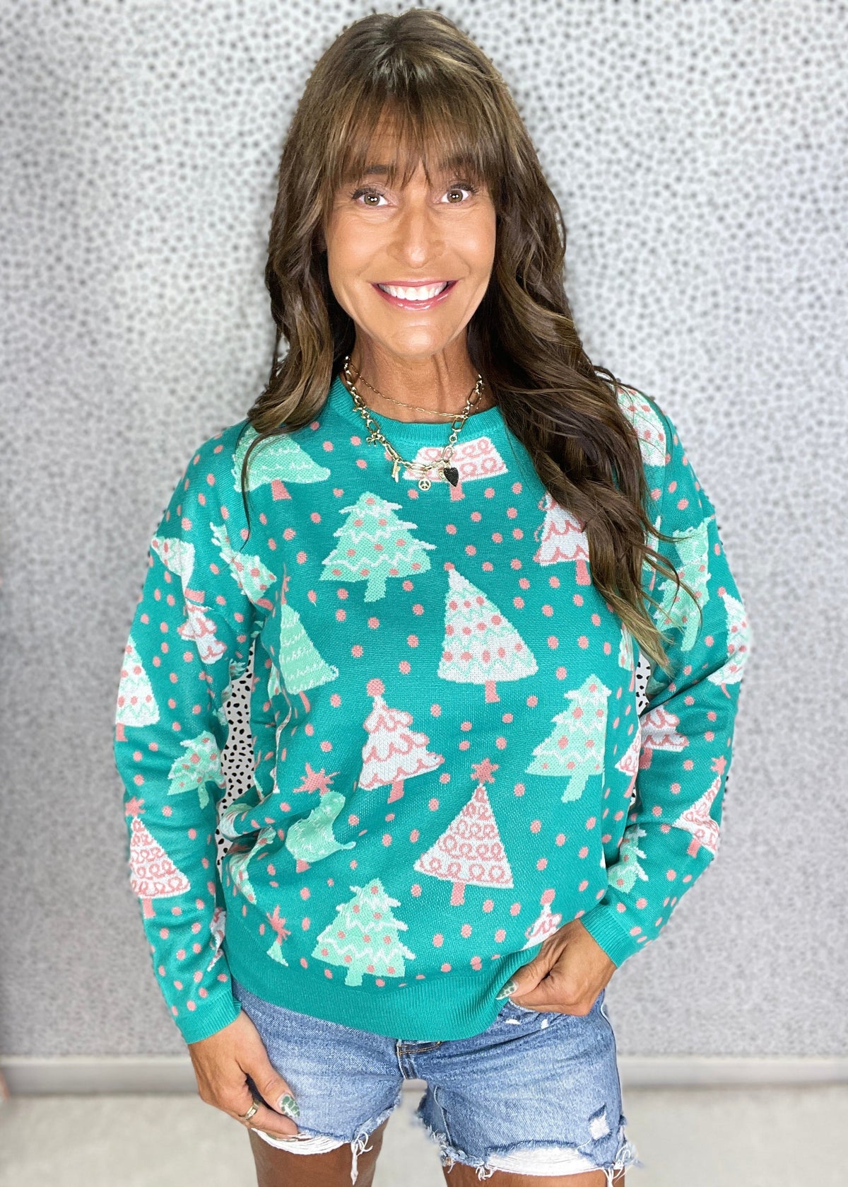 All Spruced Up Long Sleeve Sweater In Evergreen *Final Sale*