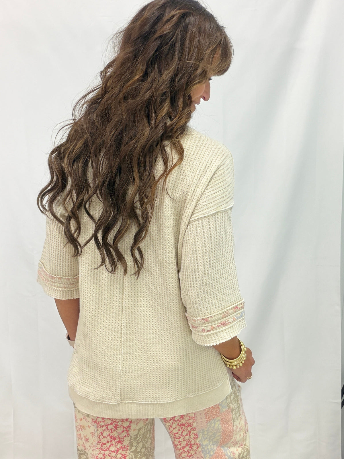Here For Peace Boxy Top In Natural
