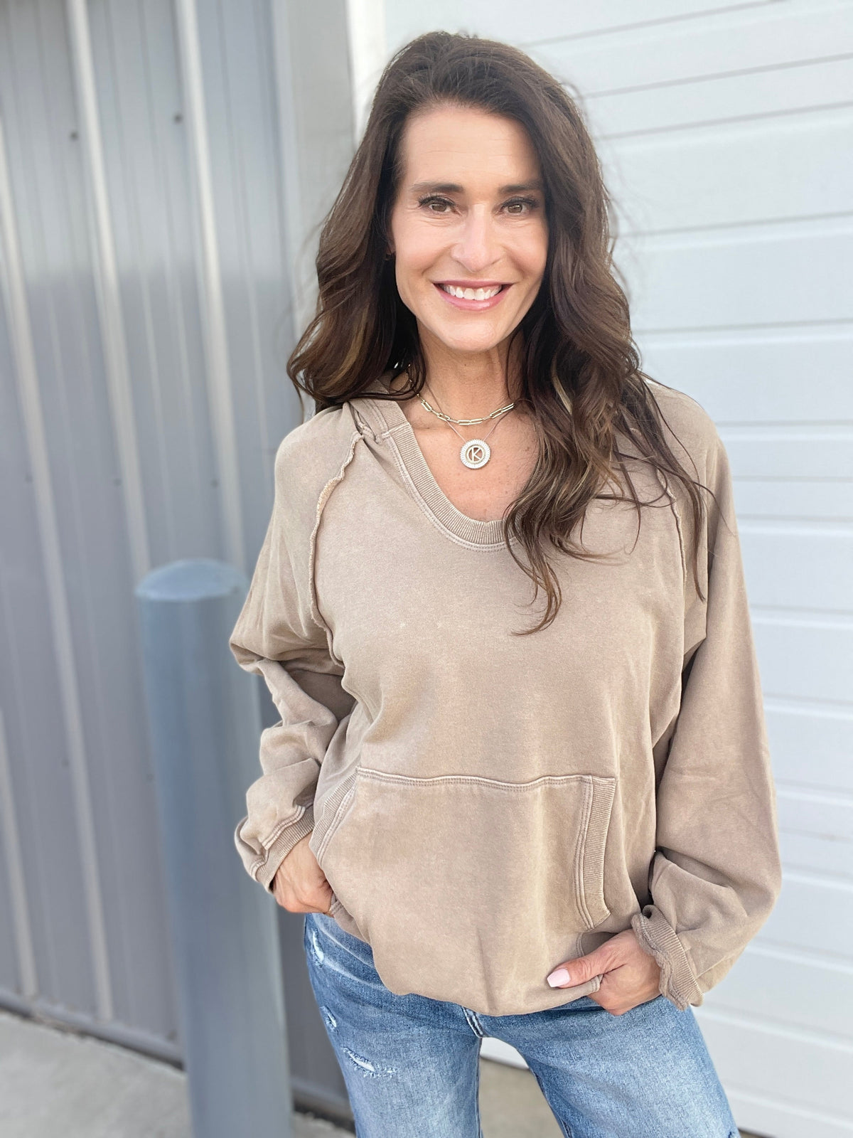 Always Yours Acid Washed Hoodie In 3 Colors: Olive, Plum, Pumpkin *Final Sale*
