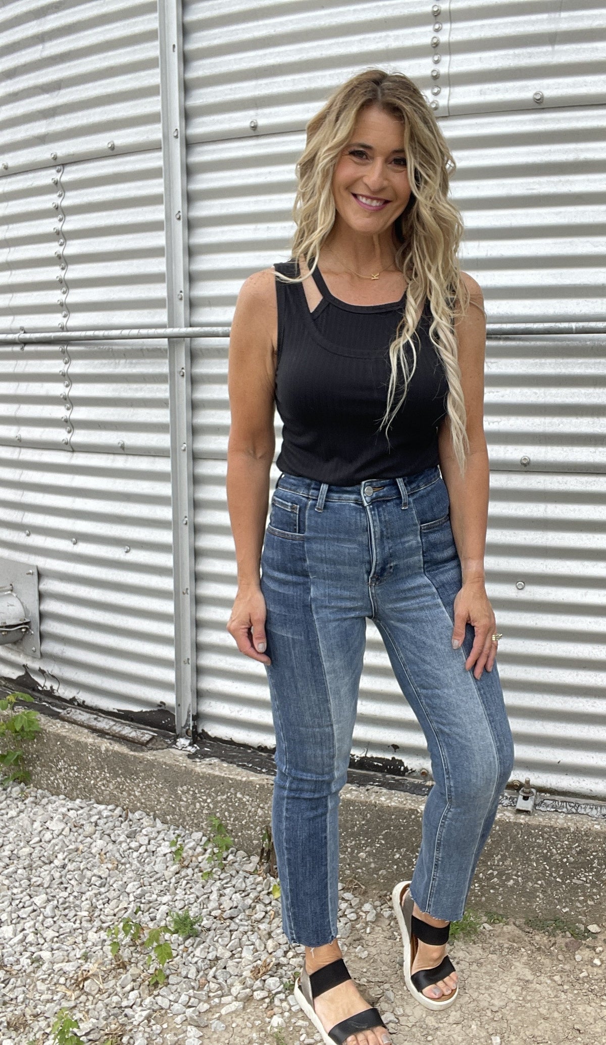 Risen Sally Split Straight Leg Jean 180 *Final Sale*