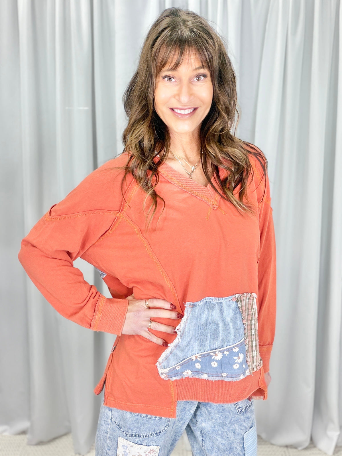 Always True Mineral Washed V-Neck Top In 2 Colors *Final Sale*