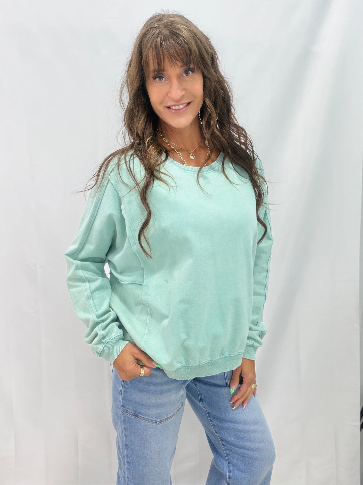 Shooting Star Terry Knit Top In 3 Colors *Final Sale*