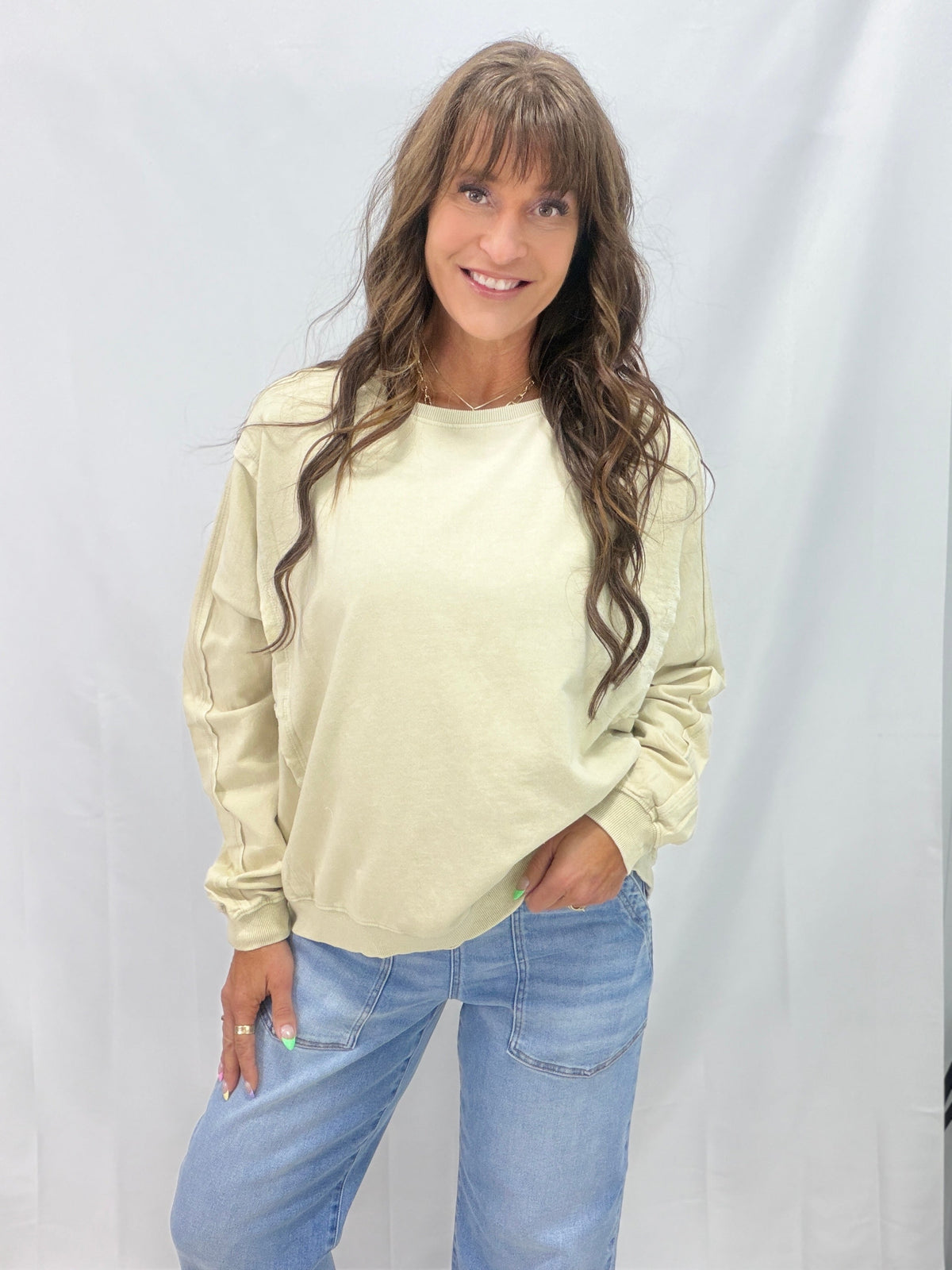 Shooting Star Terry Knit Top In 3 Colors *Final Sale*