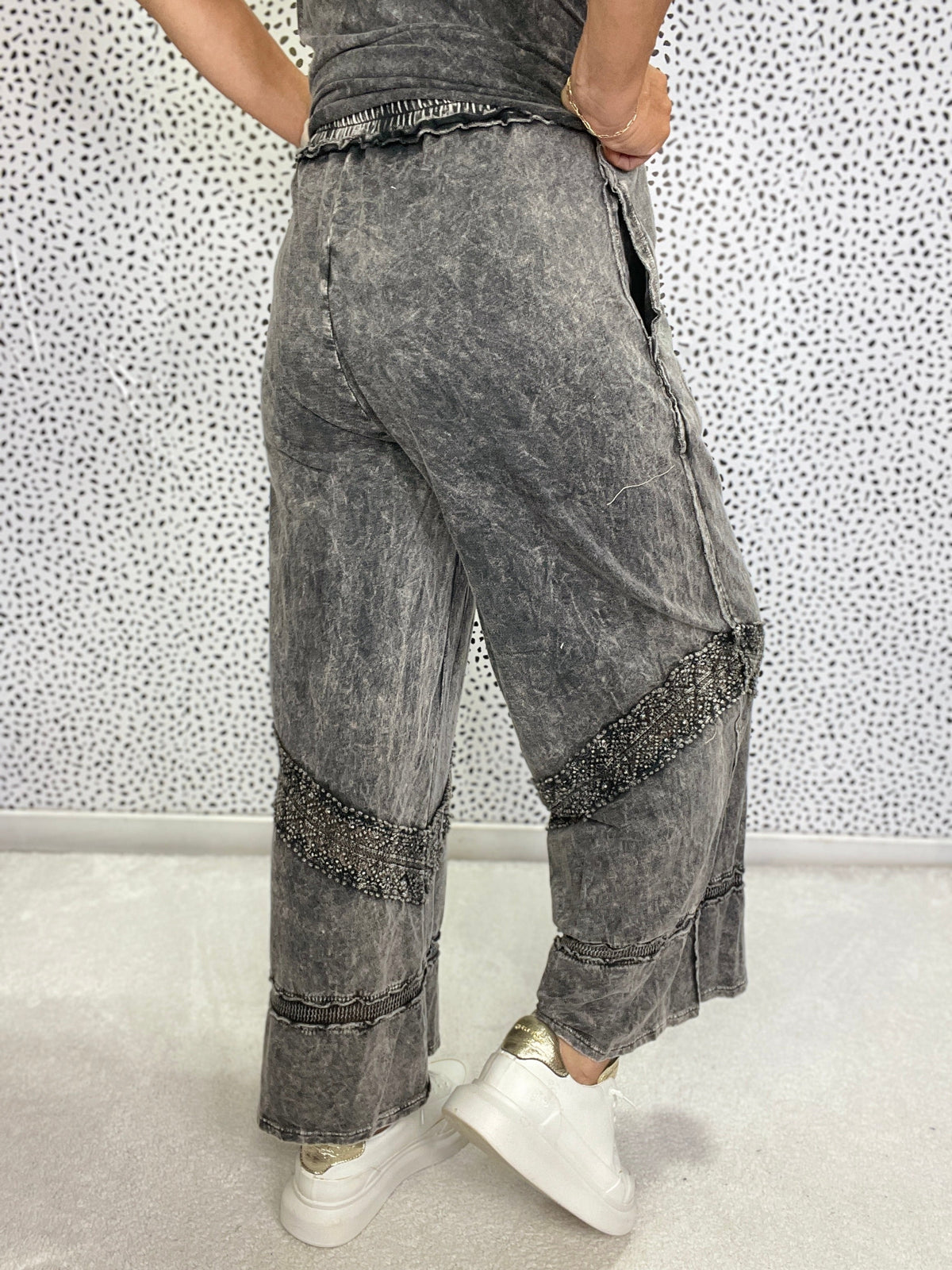 Step On Out Mineral Washed Wide Leg Pants In 3 Colors *Final Sale*