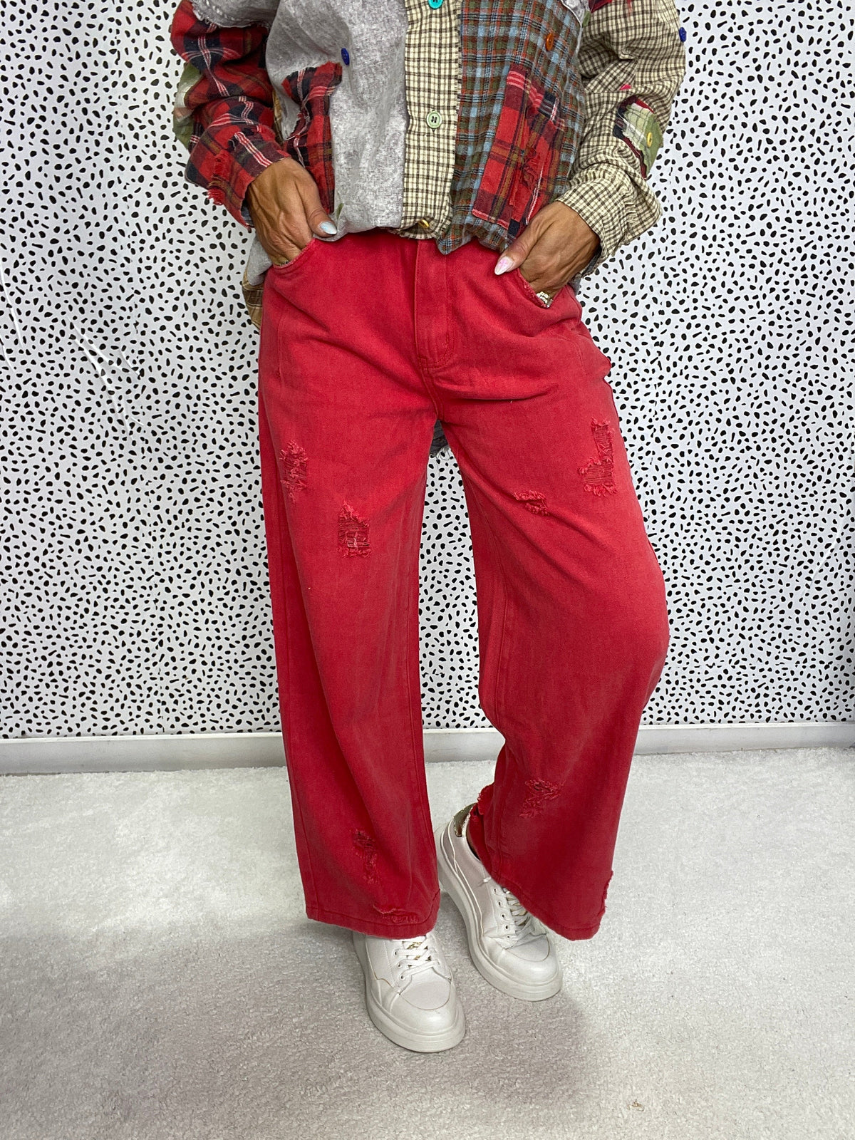 POL Everyday Edge Distressed Pants In 2 Colors