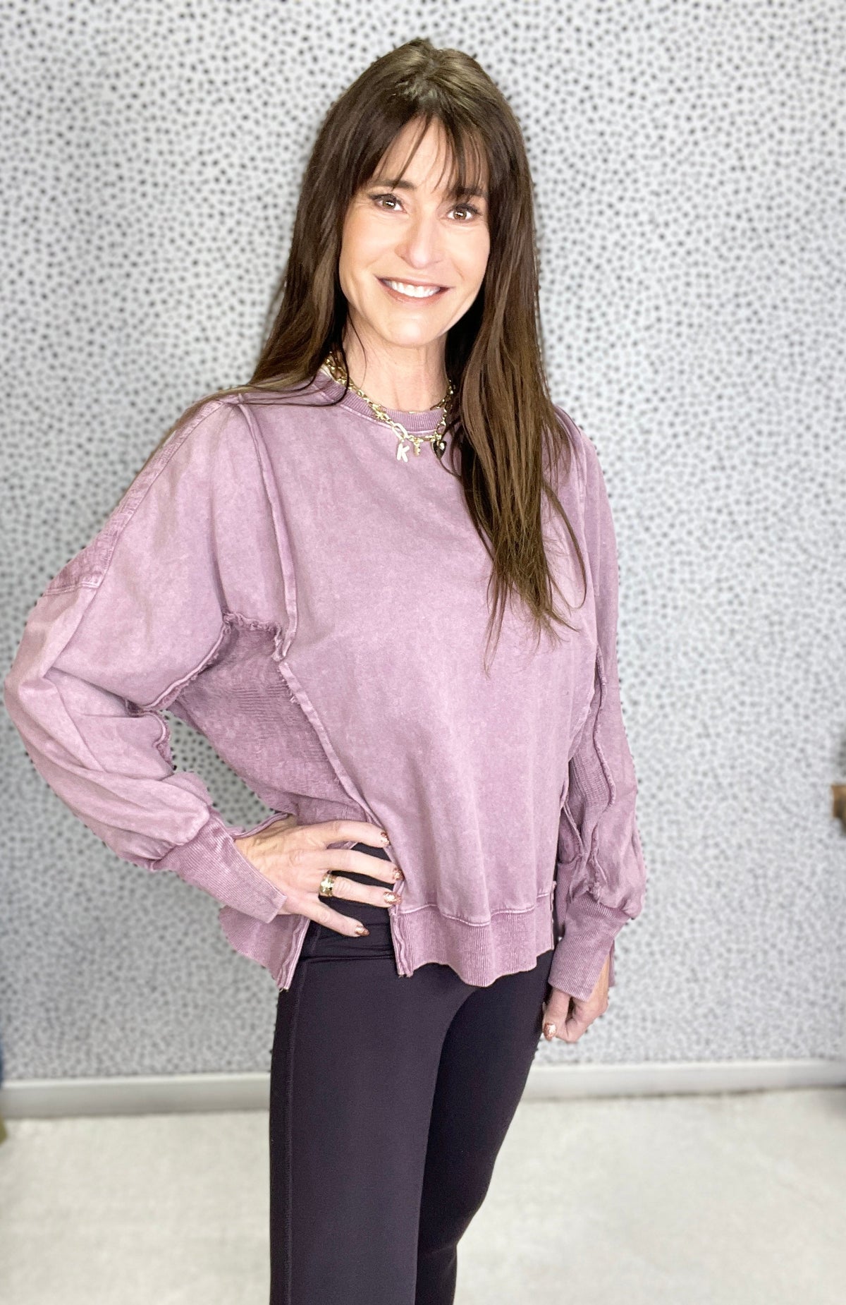 Mixed Magic Mineral Washed Top In 2 Colors *Final Sale*