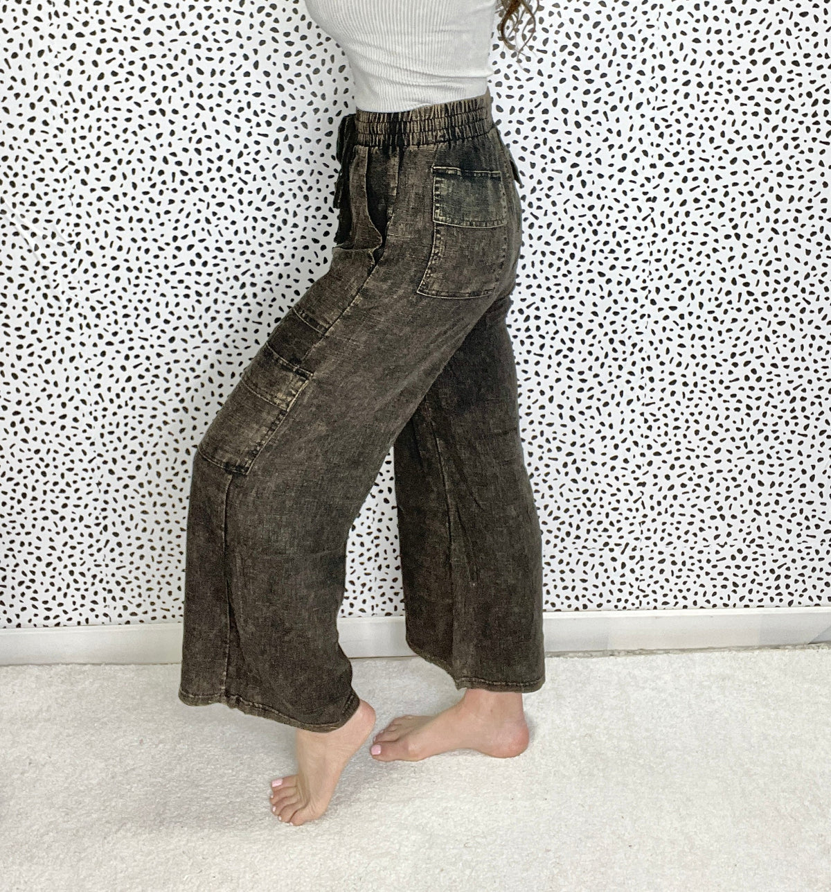 Hanging Out Linen Cargo Pants In 2 Colors *Final Sale*