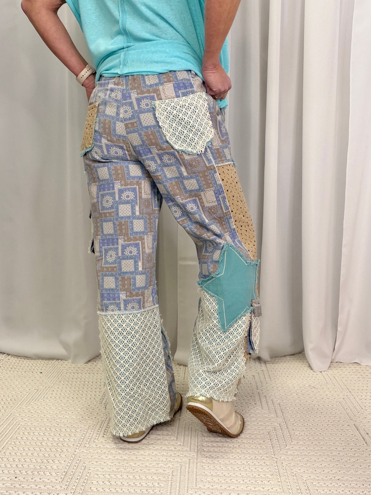 POL Planning Ahead Relaxed Fit Printed Twill Pants In Multi Pattern in 2 Colors *Final Sale*
