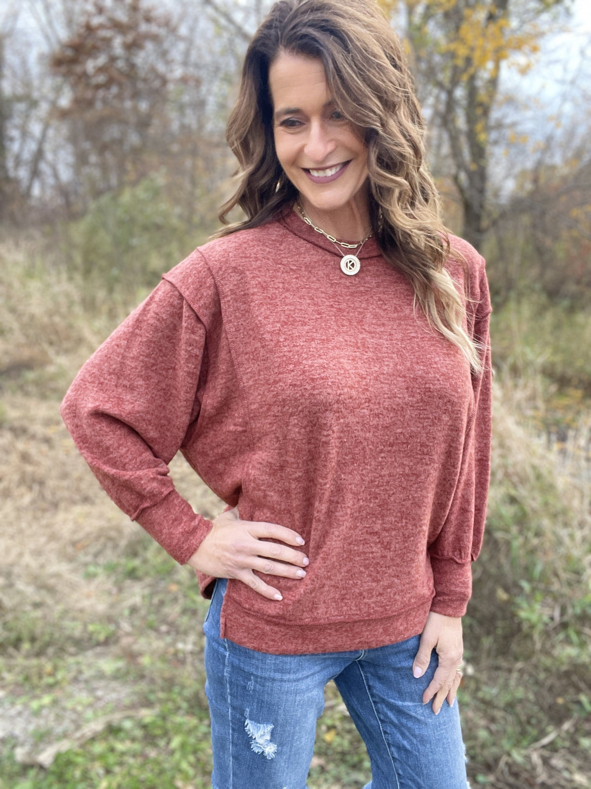 Soft Touch Brushed Sweater Top