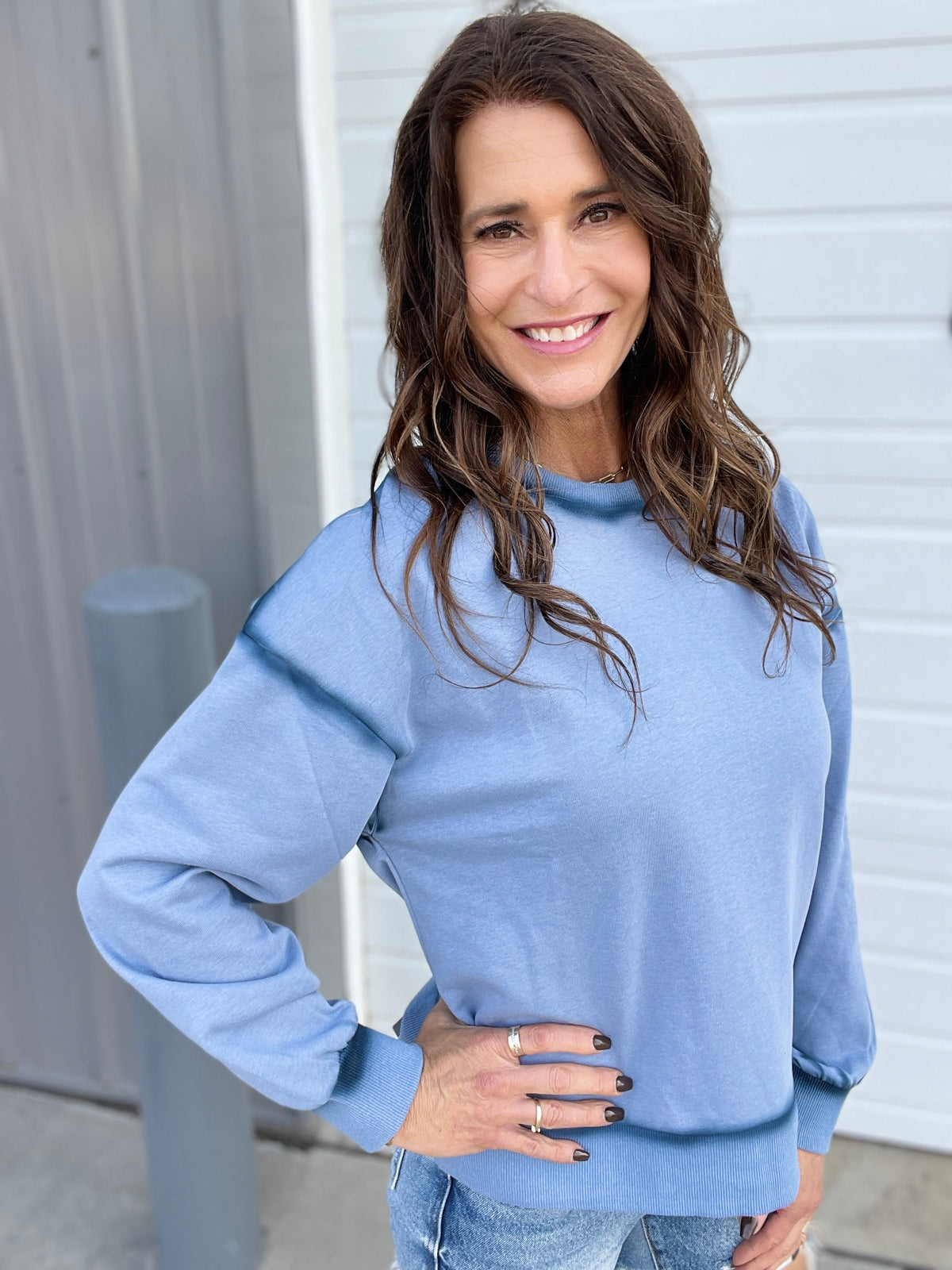 Let's Dream Faded Oil Washed Pullover In 4 Colors: Rose, Grey, Denim Blue, Taupe